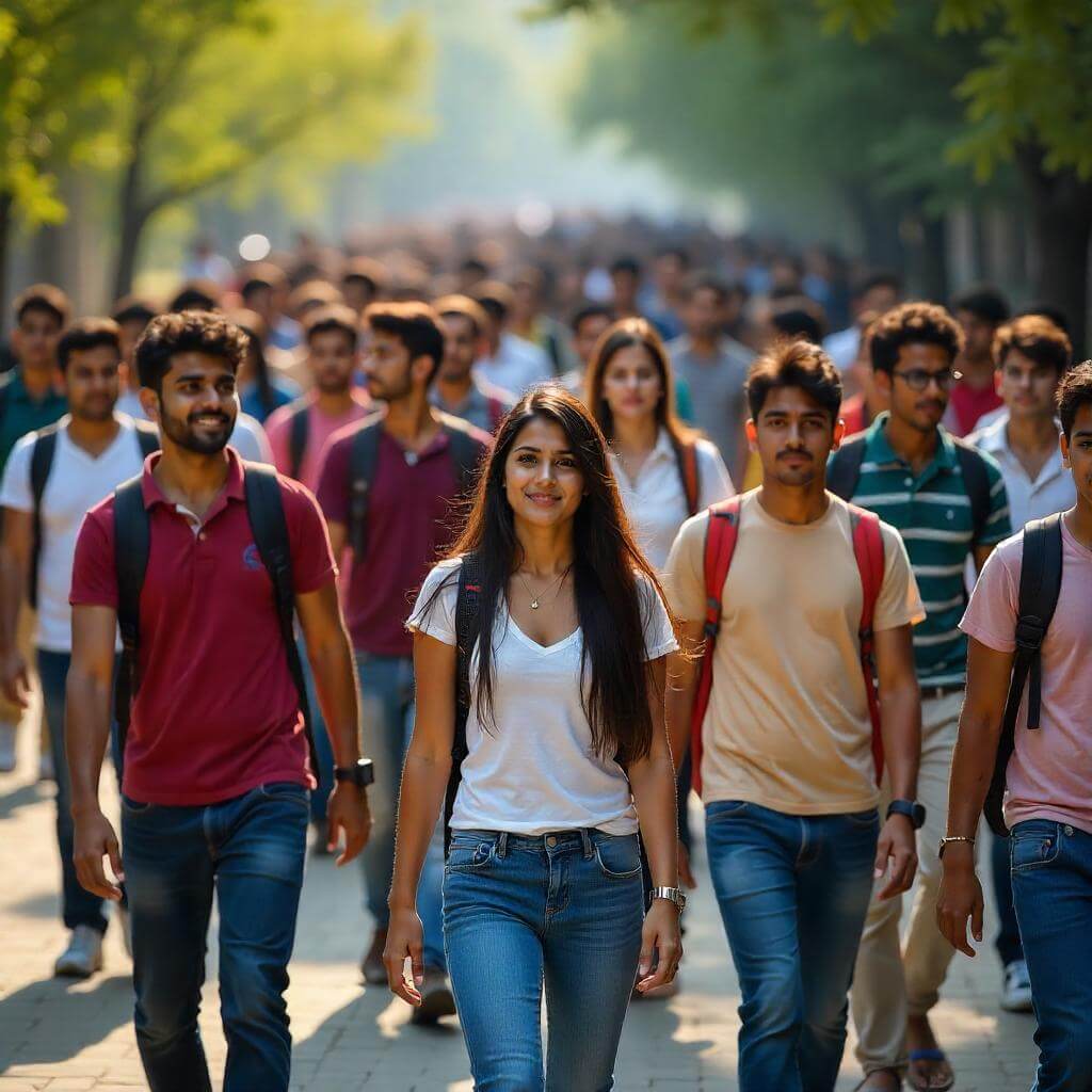 Student downloading CUET Admit Card 2025 on official NTA website before exam day.